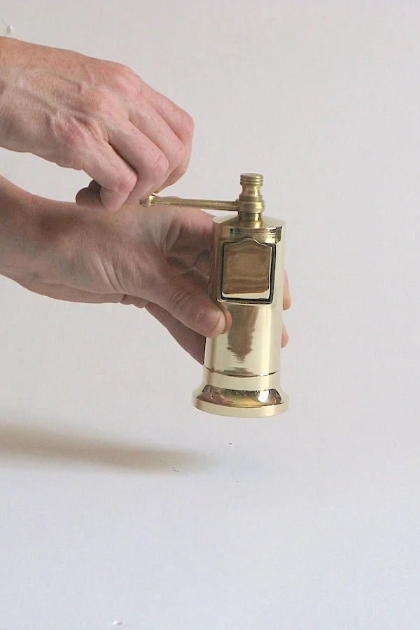 Alexander 135mm Handcrafted Brass Pepper Mill No.006 by The Brass Pepper Mill Company