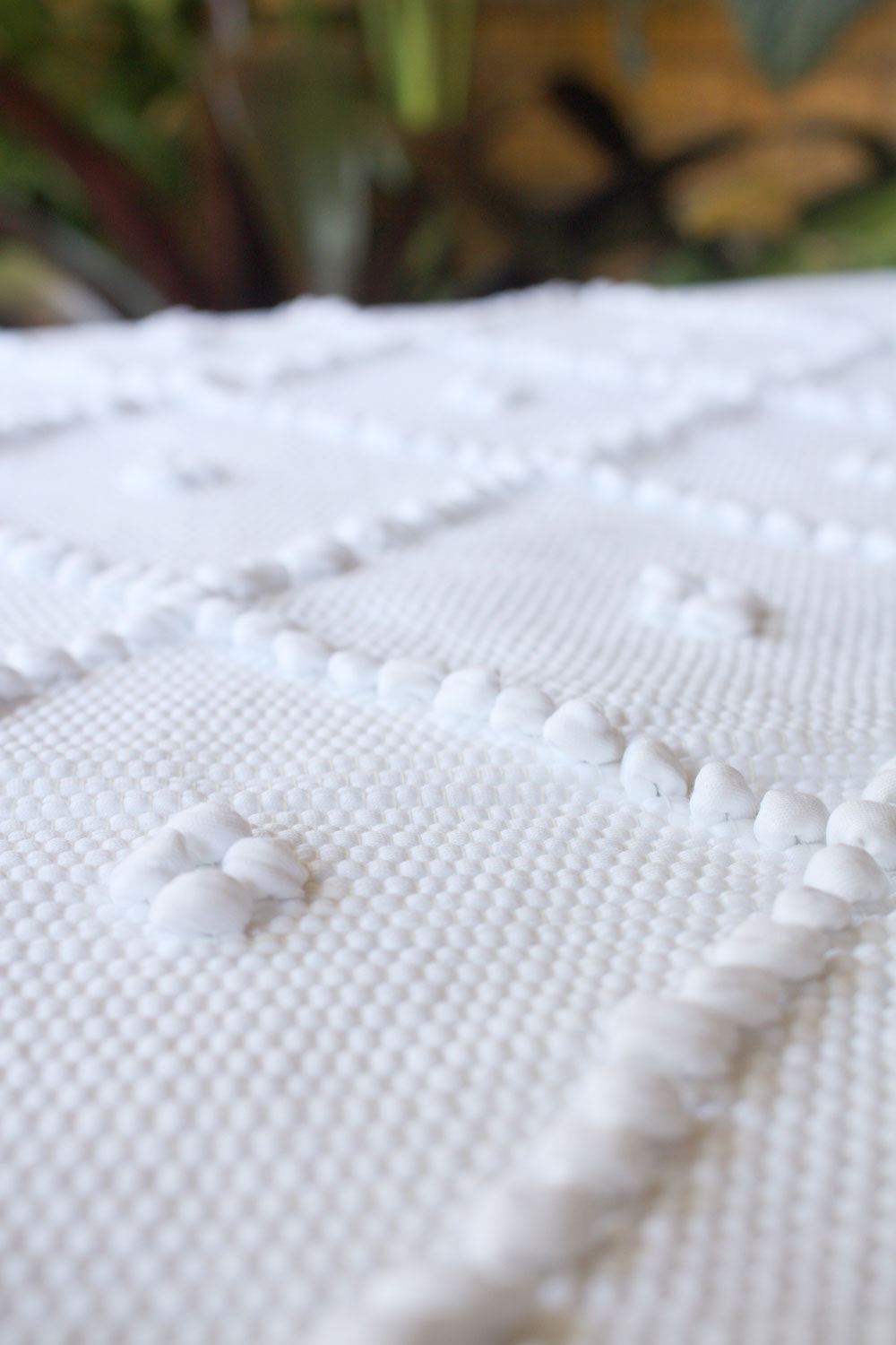 Hand Woven Portuguese Bath Mat - Large White