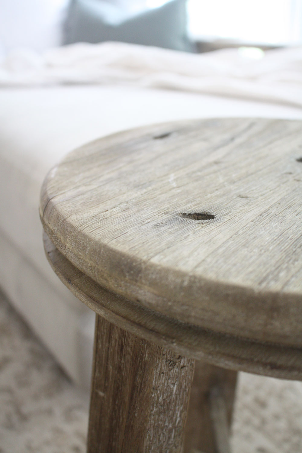 Rustic Round Wood Stool