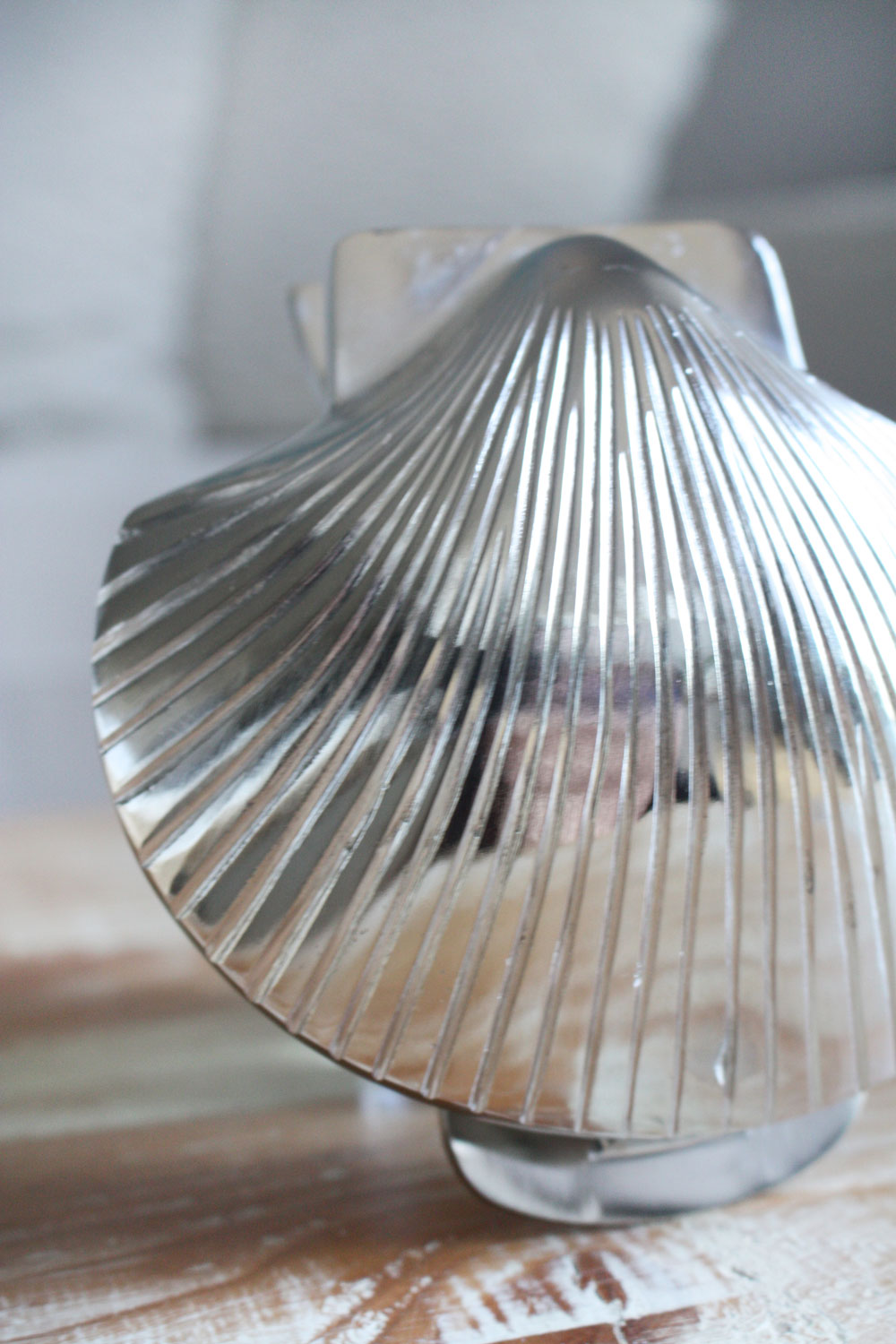 Brass Scallop Shell Door Knocker - Silver