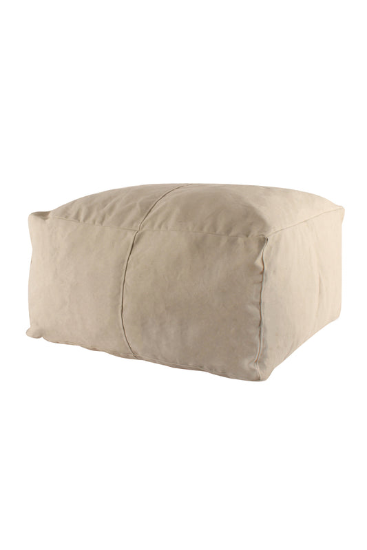 Ottoman Pouffe - Emil Square Cotton in Cream