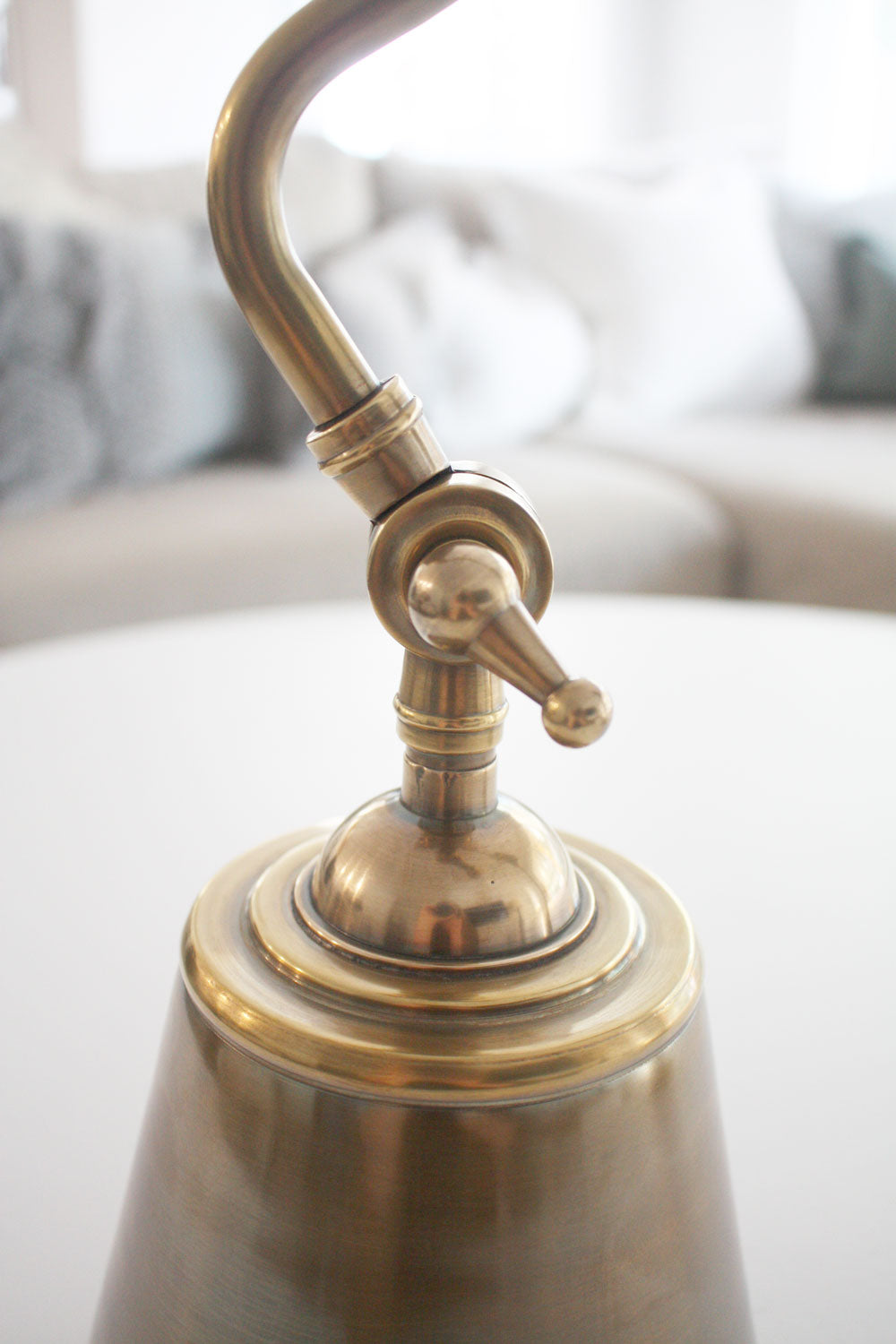 Cromwell Brass Adjustable Wall Light - Emac & Lawton