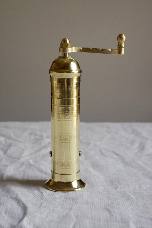 Alexander 205mm Handcrafted Brass Pepper Mill No.103 by The Brass Pepper Mill Company