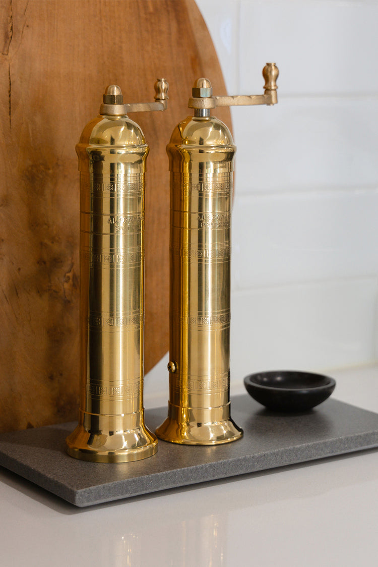 Alexander 230mm Handcrafted Brass Pepper Mill No.104 by The Brass Pepper Mill Company
