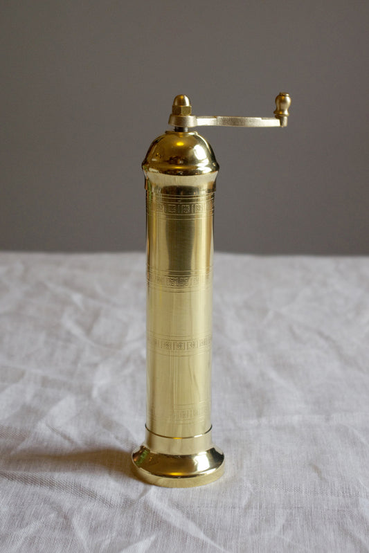 Alexander 230mm Handcrafted Brass Salt Mill No.109 by The Brass Pepper Mill Company