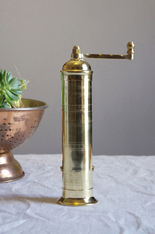 Alexander 255mm Handcrafted Brass Pepper Mill No.105 by The Brass Pepper Mill Company