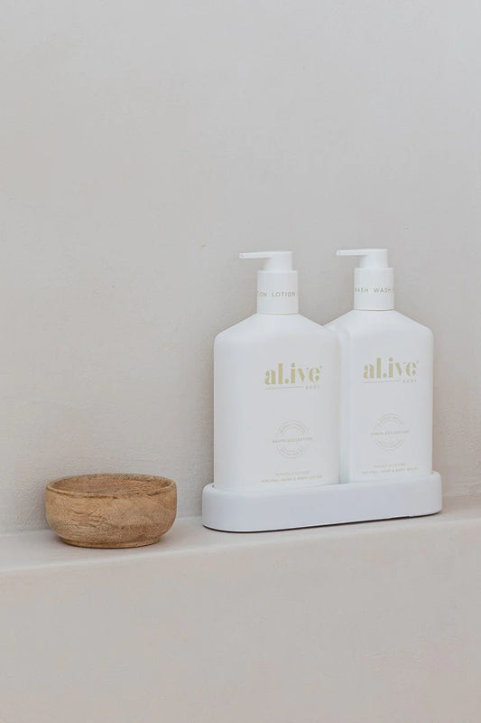 al.ive - Mango and Lychee Wash and Lotion Duo + Tray