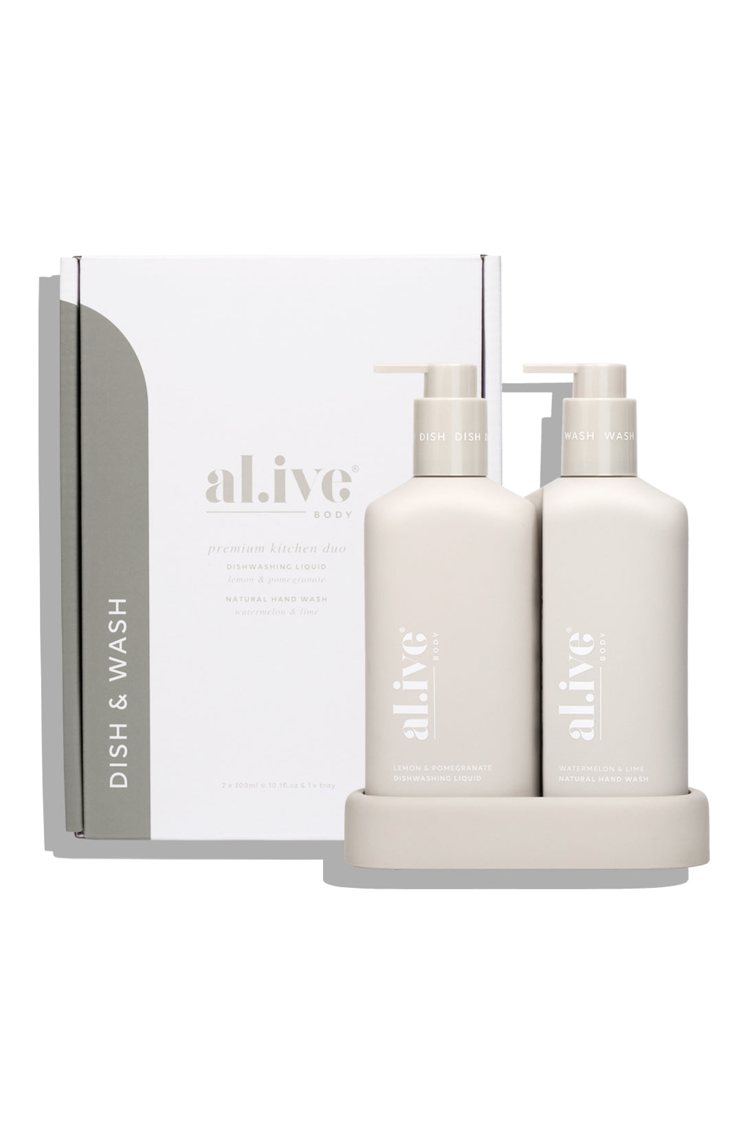al.ive - Premium Hand Wash and Dishwashing Liquid Kitchen Duo + Tray