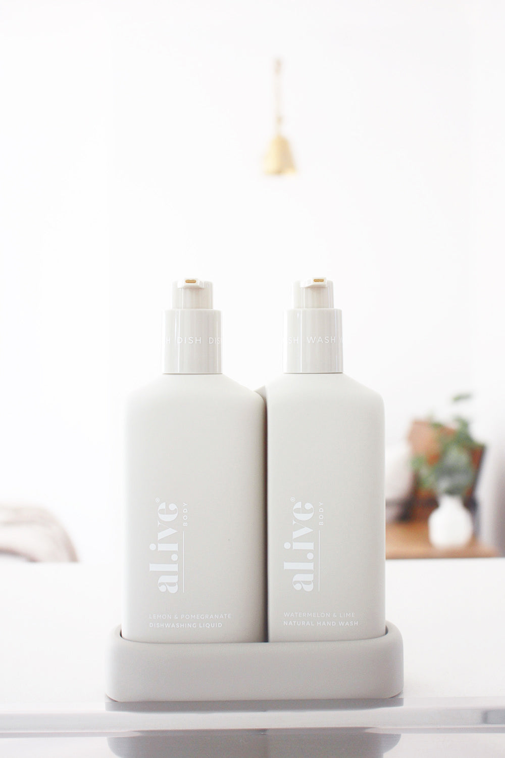 al.ive - Premium Hand Wash and Dishwashing Liquid Kitchen Duo + Tray