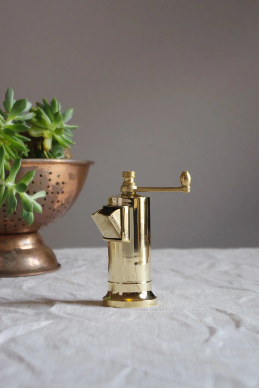 Alexander 135mm Handcrafted Brass Pepper Mill No.006 by The Brass Pepper Mill Company