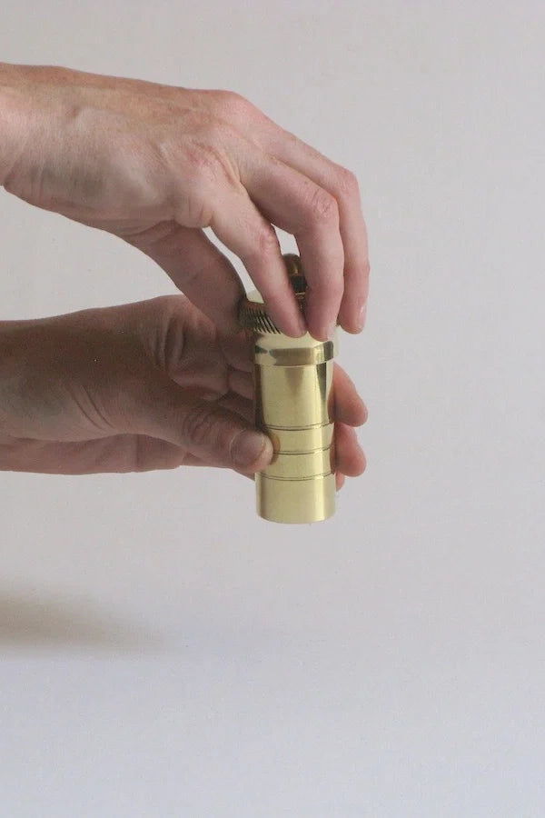 Alexander 100mm Handcrafted Brass Pepper Mill No.022 by The Brass Pepper Mill Company