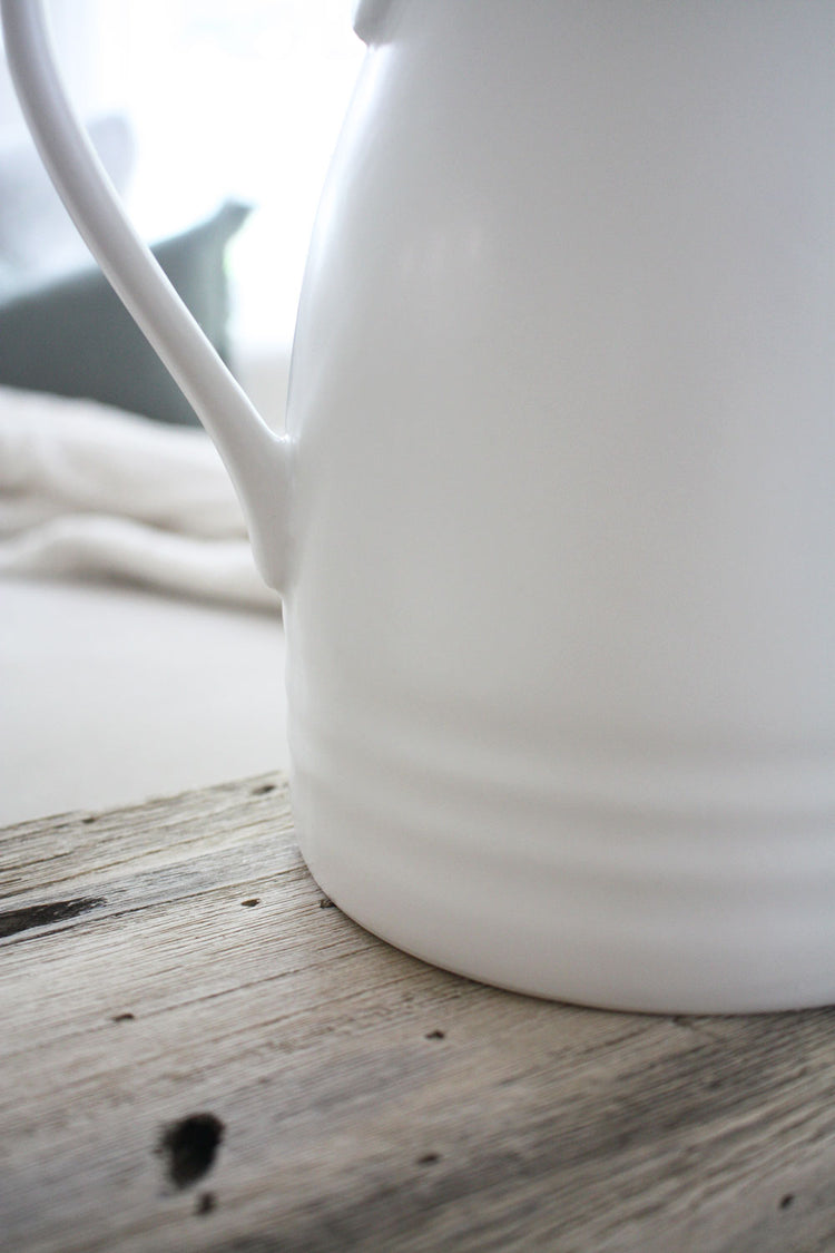 Grove White Ceramic Jug