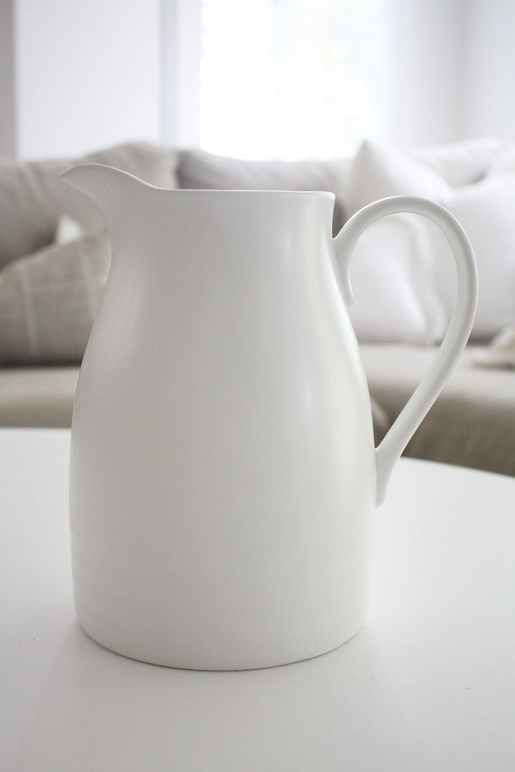 Grove White Ceramic Jug