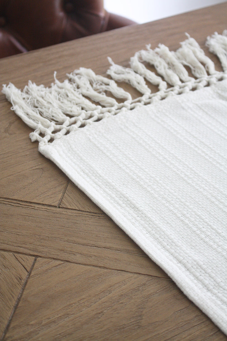 Ivory Ines Cotton Table Runner 250cm