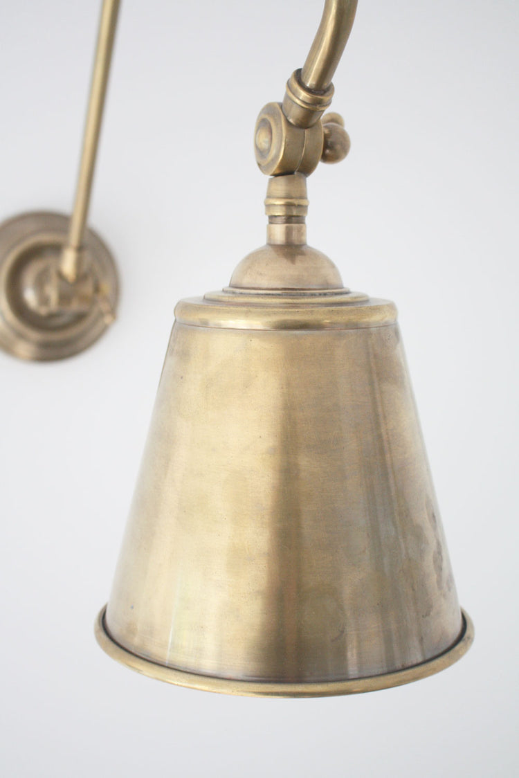 Cromwell Brass Adjustable Wall Light - Emac & Lawton