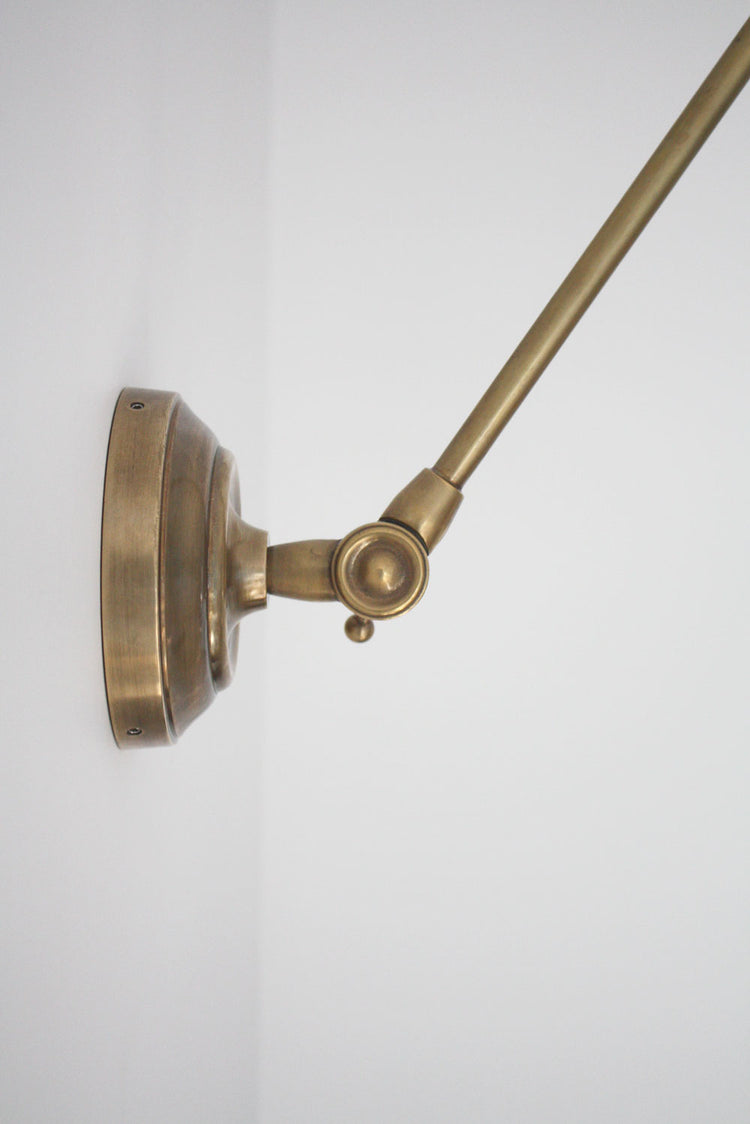 Cromwell Brass Adjustable Wall Light - Emac & Lawton