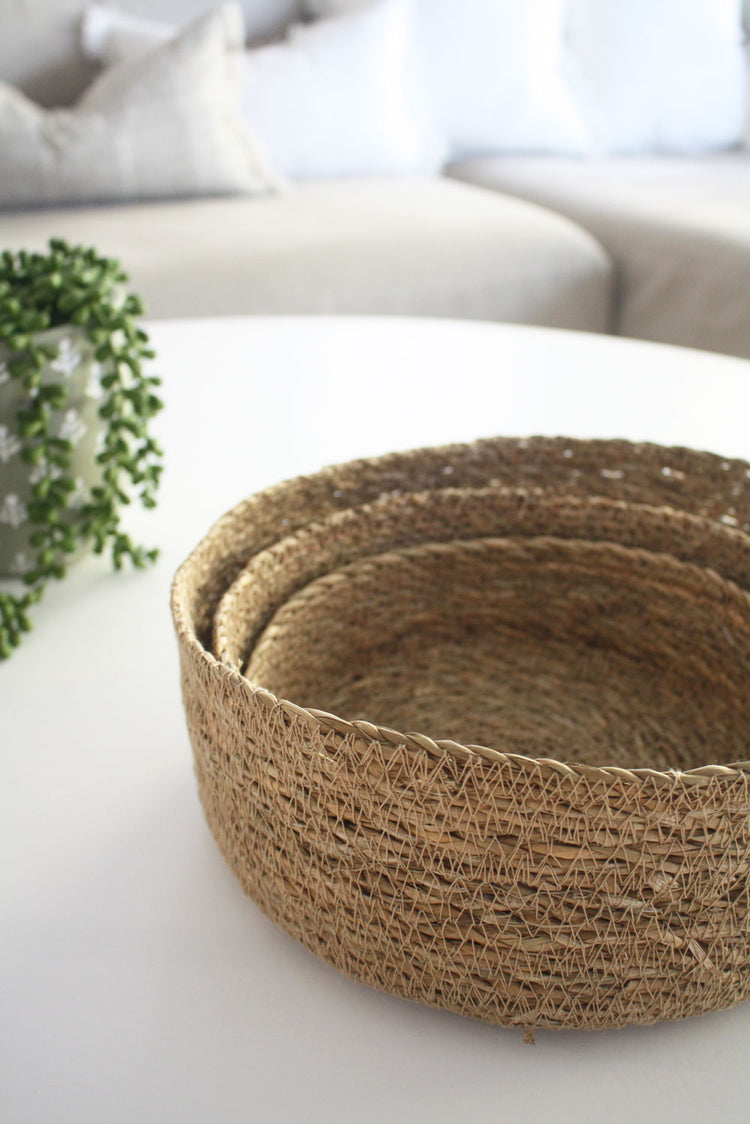 Set of 3 Seagrass Baskets