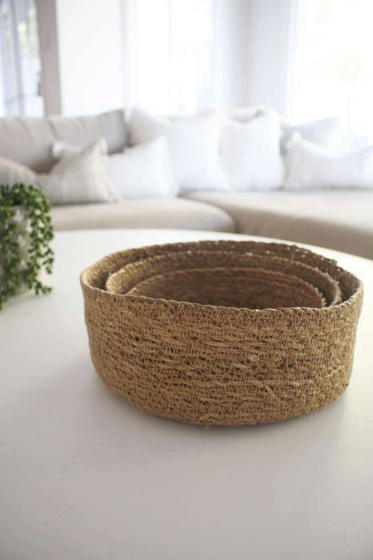 Set of 3 Seagrass Baskets