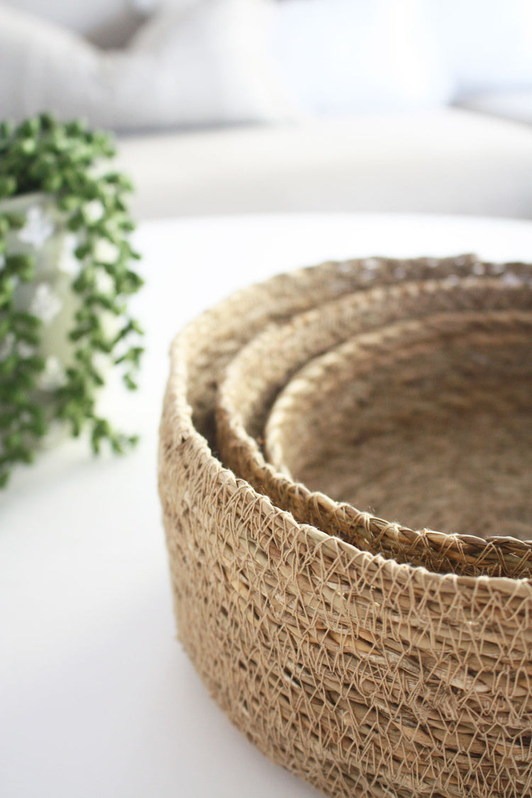 Set of 3 Seagrass Baskets