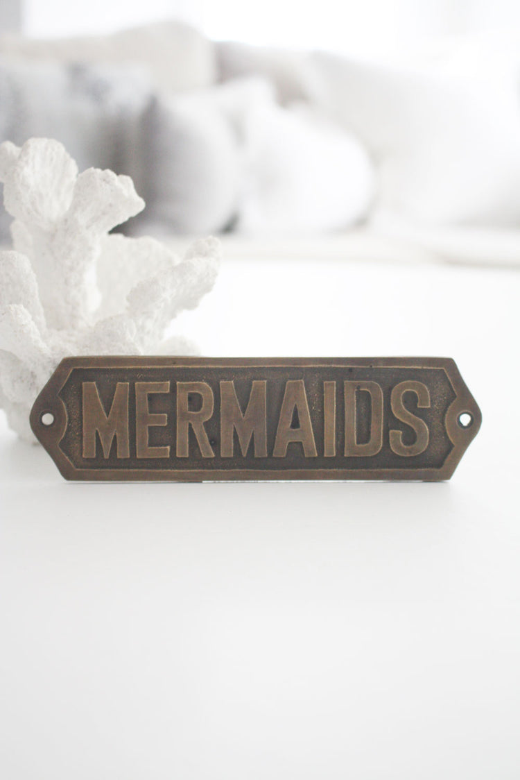 Brass Mermaids Sign