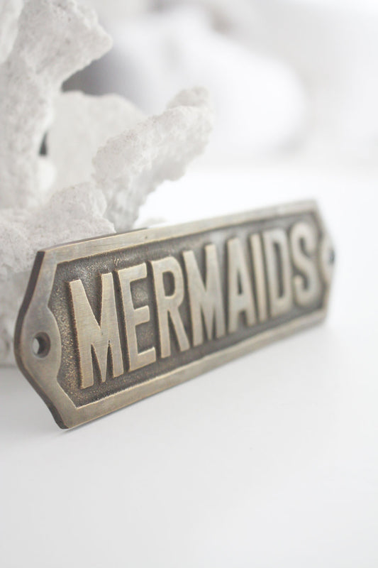Brass Mermaids Sign