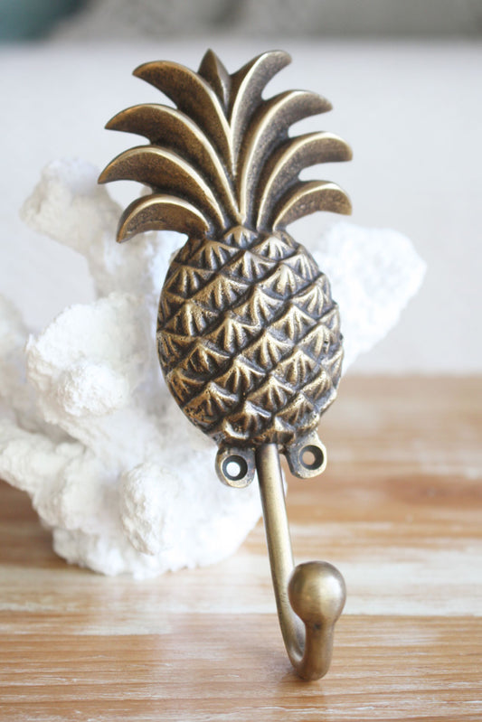 Brass Pineapple Hook - Medium