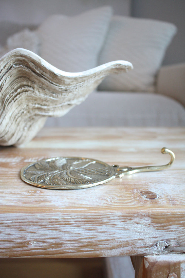 Brass Round Palm Hook - Polished