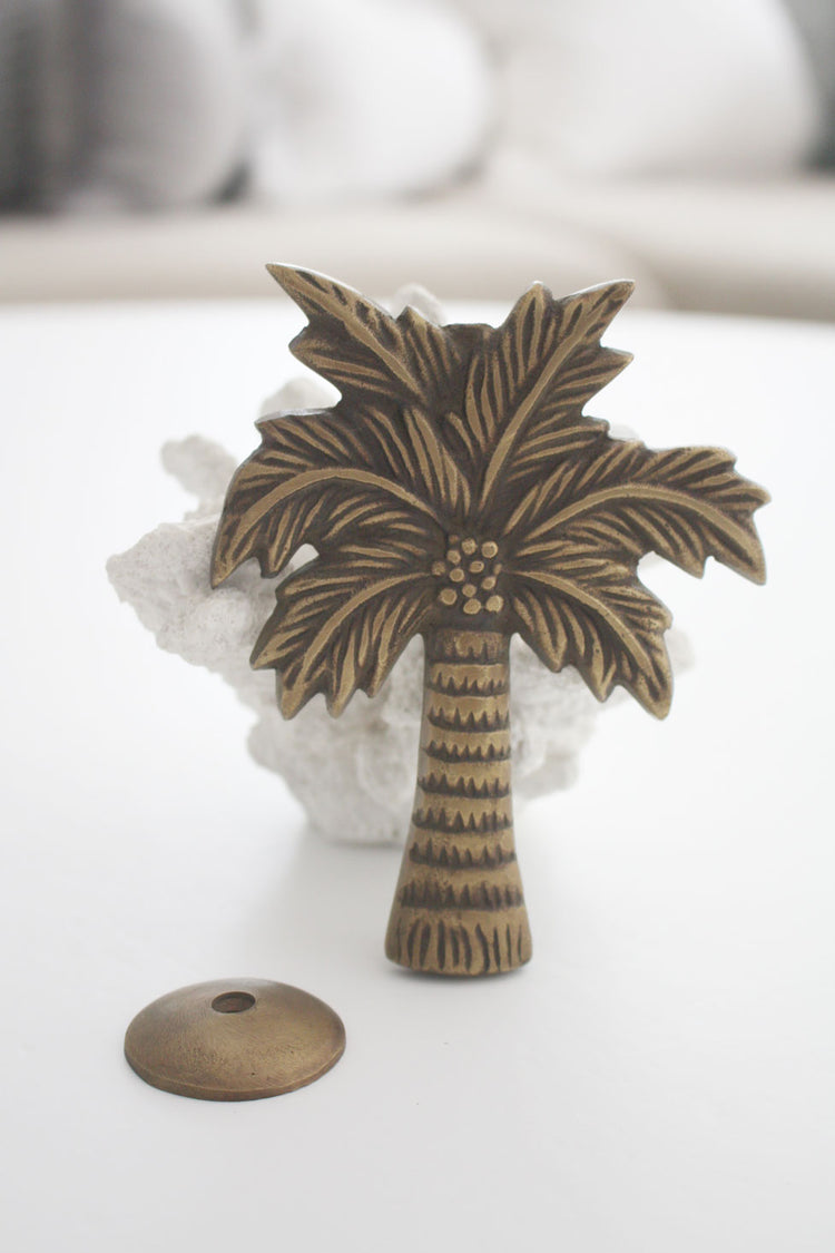 Brass Coconut Palm Tree Door Knocker