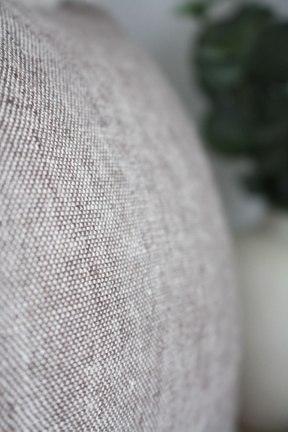Cultiver French Linen Feather Filled Cushion - Fossil Grey - 40cm x 60cm Lumbar