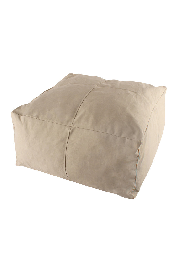 Ottoman Pouffe - Emil Square Cotton in Cream