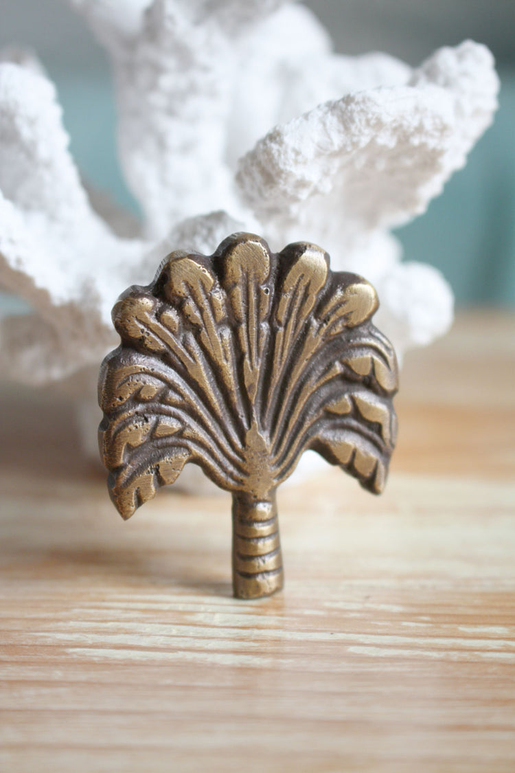 Brass Travellers Palm Cabinet Pull / Knob