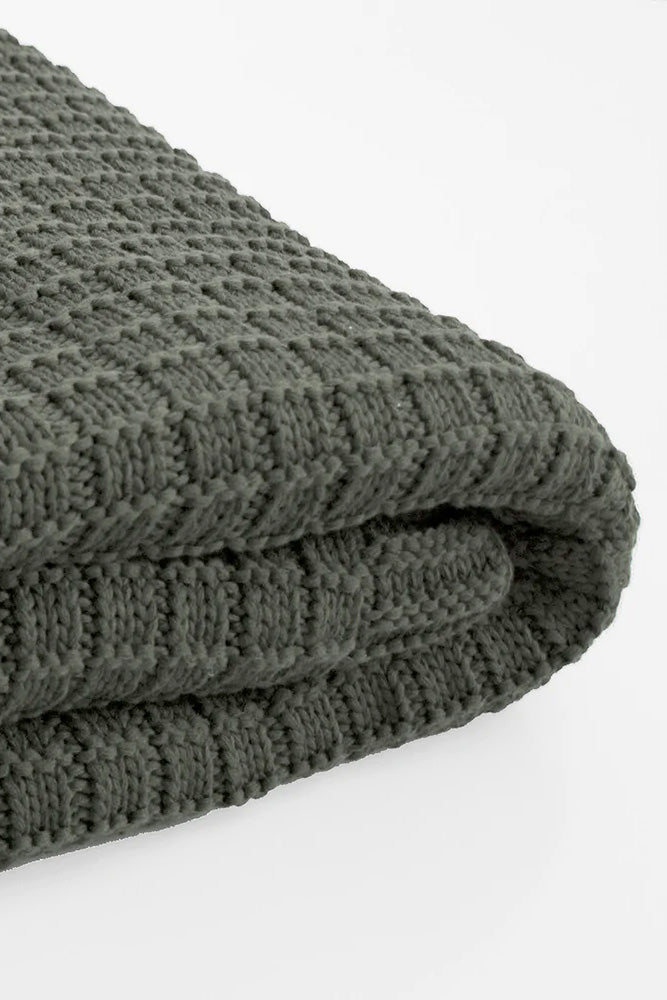 Throw - Tanami Cotton - Moss – Elomou Interiors
