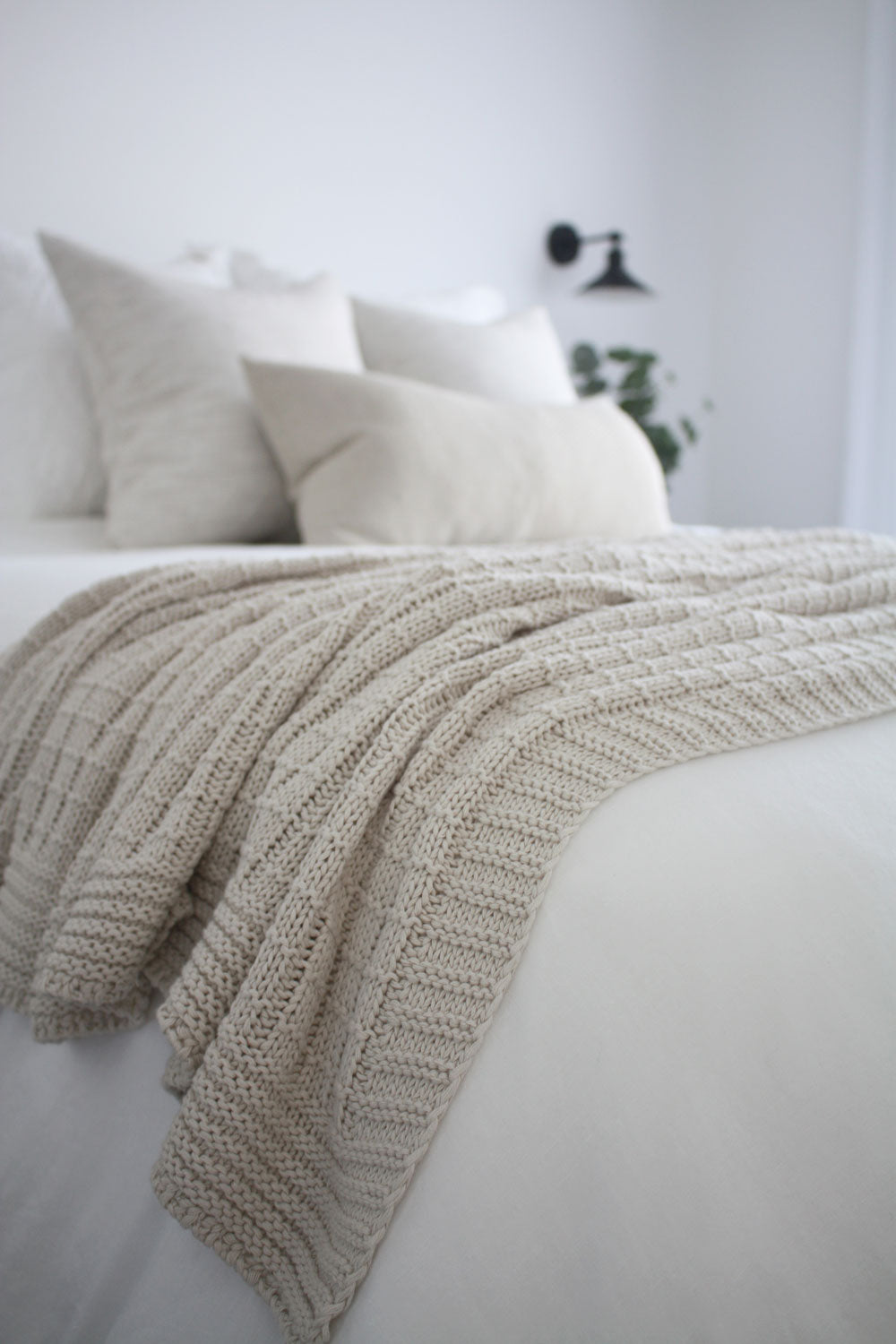 Throw - Tanami Cotton - Stone – Elomou Interiors