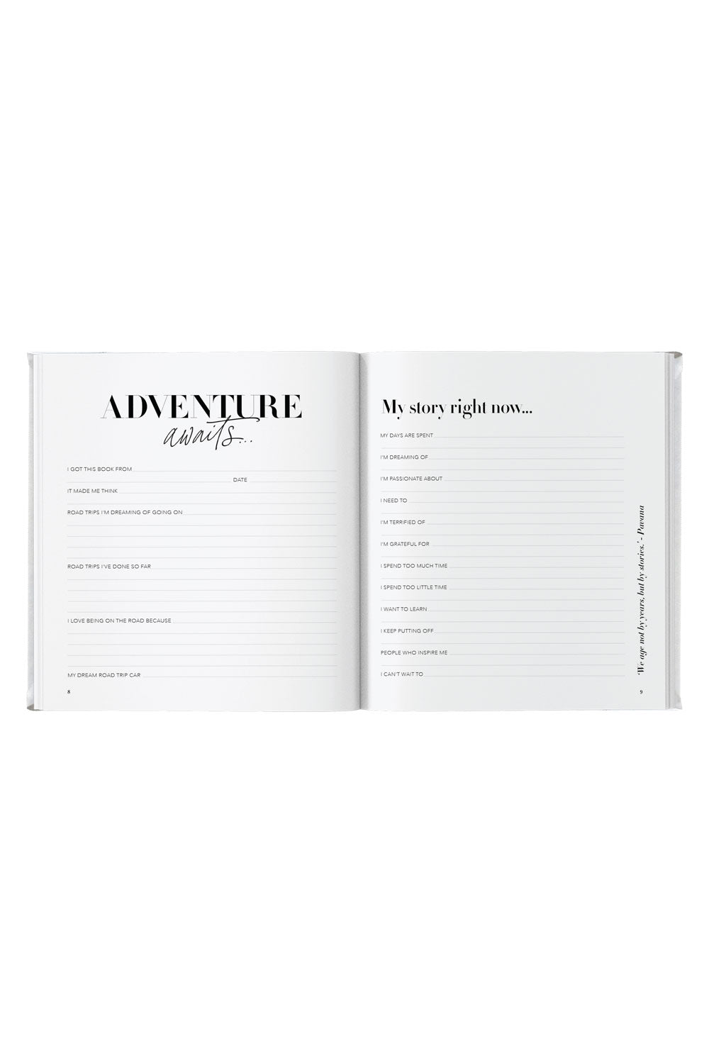 Journal - Life's a Road Trip - White Luxe