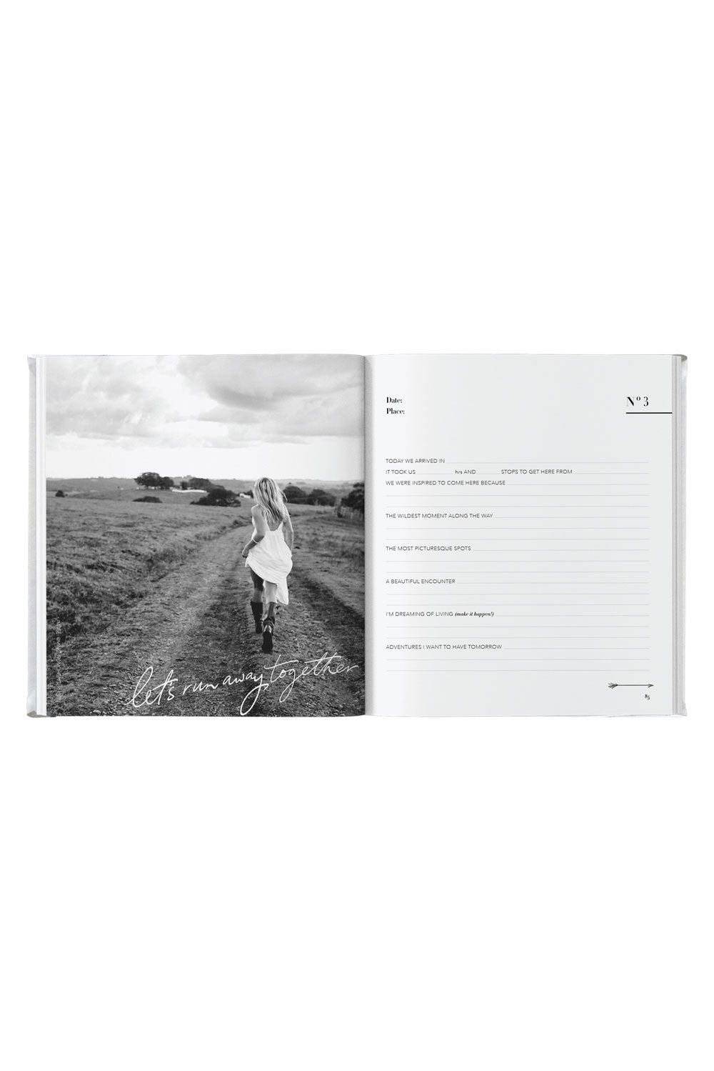 Journal - Life's a Road Trip - White Luxe