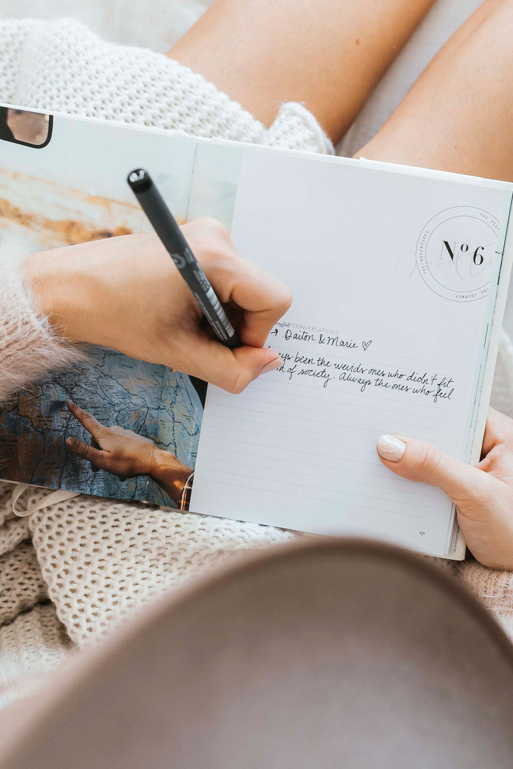 Journal - Life's a Road Trip - White Luxe