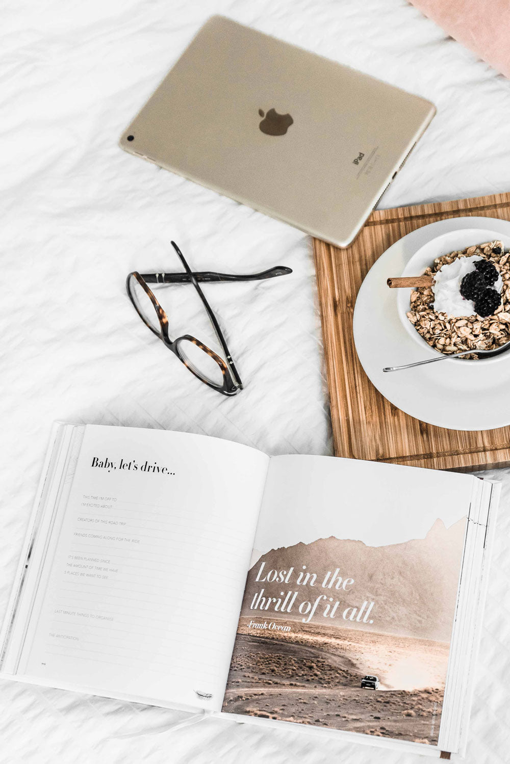 Journal - Life's a Road Trip - White Luxe