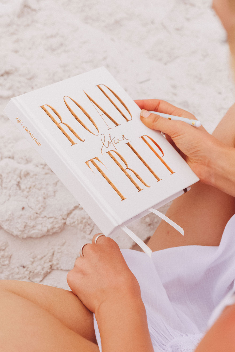 Journal - Life's a Road Trip - White Luxe