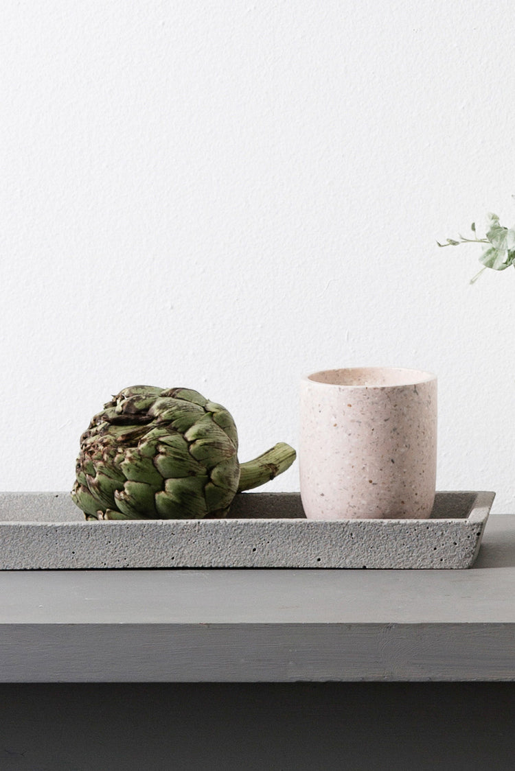 Concrete Rectangle Tray - Natural Grey